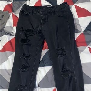 Black ripped jeans